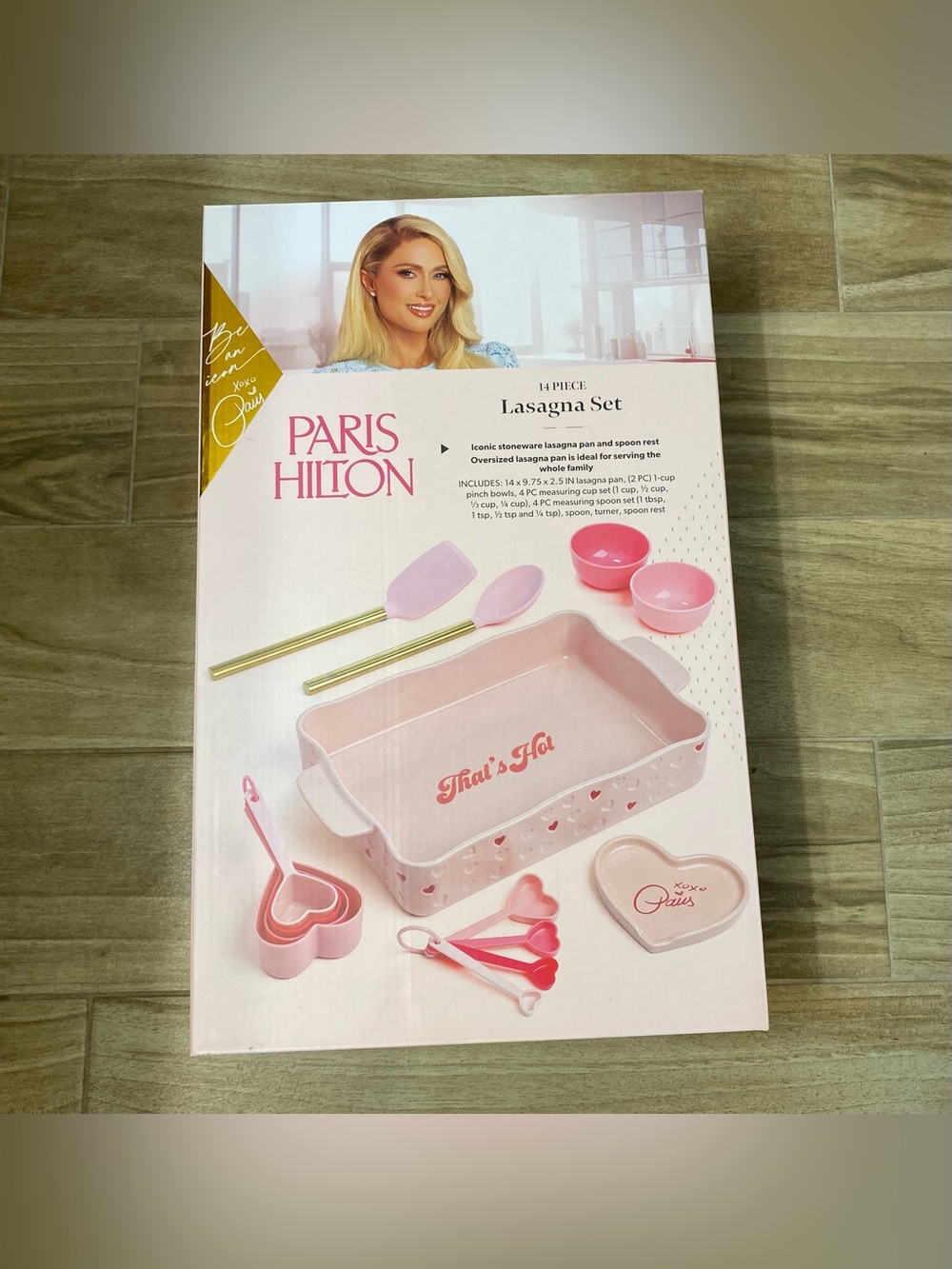 Paris Hilton ❤️14pcs Sliving Lasagna Baking Set Pink NIB